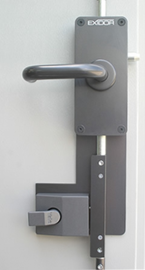 Strong Steel Door Locking systems, panic bars, mortice locks and more.